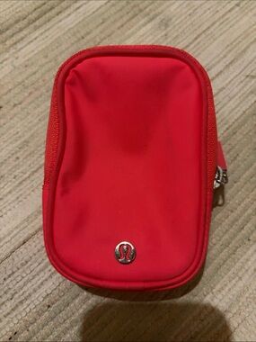 lululemon athletica Red Zip Phone Pouch